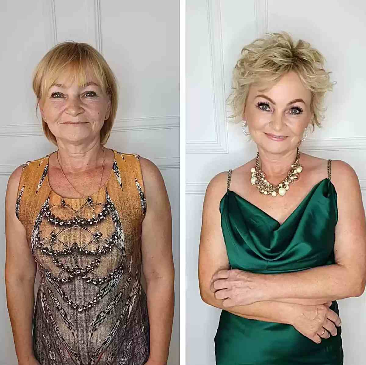 Short shaggy bob with tousled layers and airy volume.